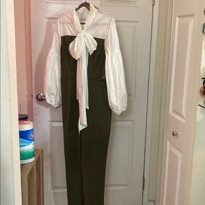 NWT Jumpsuit with Pussycat Bow Detail